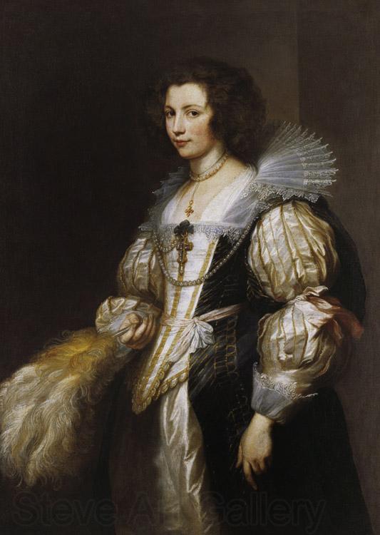 Anthony Van Dyck Portrait of Maria Louisa de Tassis (mk08) Norge oil painting art